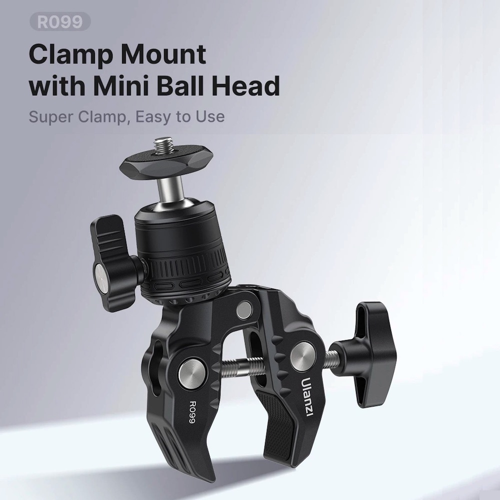 ULANZI R099 Super Clamp Ball Head Mount For GoPro & DSLR