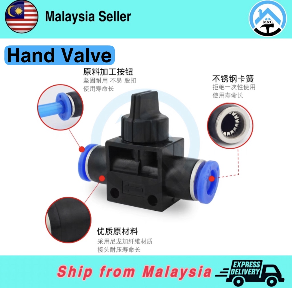 Air Ball Valve 4,6,8,10,12mm, On Off valve, HVFF Shut off valve ...