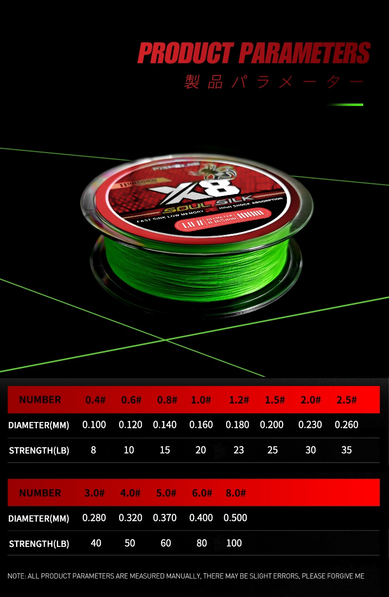 2022NEW 8X Spider Line 8 Braid PE Line Super smooth Fishing Line