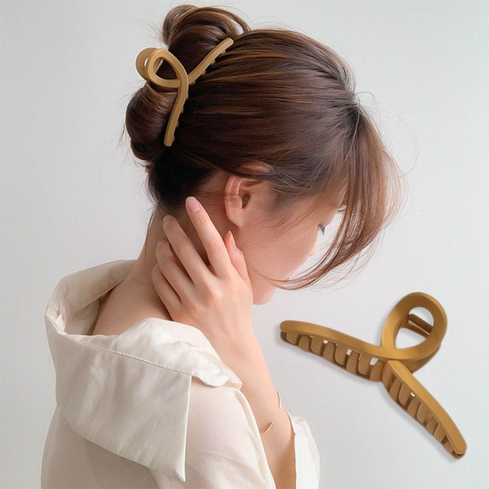 DC Sepit Rambut Wanita Klip Plastik Hair Clip Simple Cross Design ...
