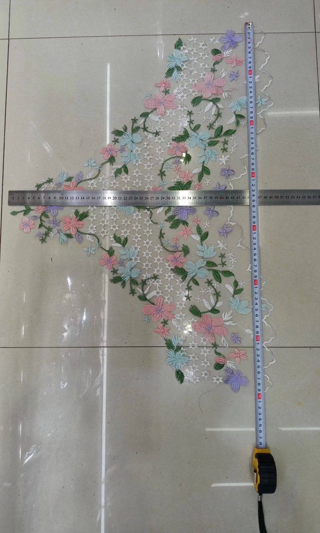 Sewing Lace Fabrics 1 pcs Colors Embroidery Flower Large Lace Applique ...