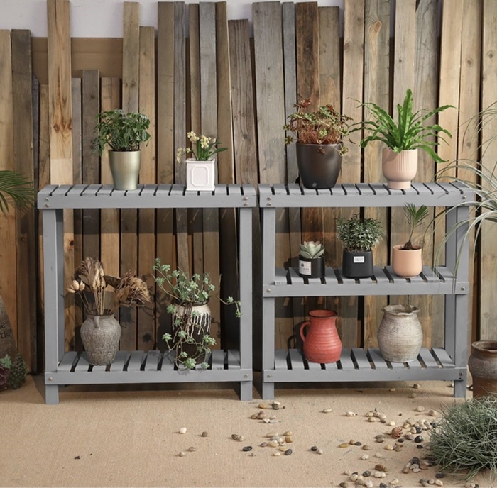 Waterproof Outdoor 2,3 layer Flower Pot Rack Balcony Decoration Rak ...