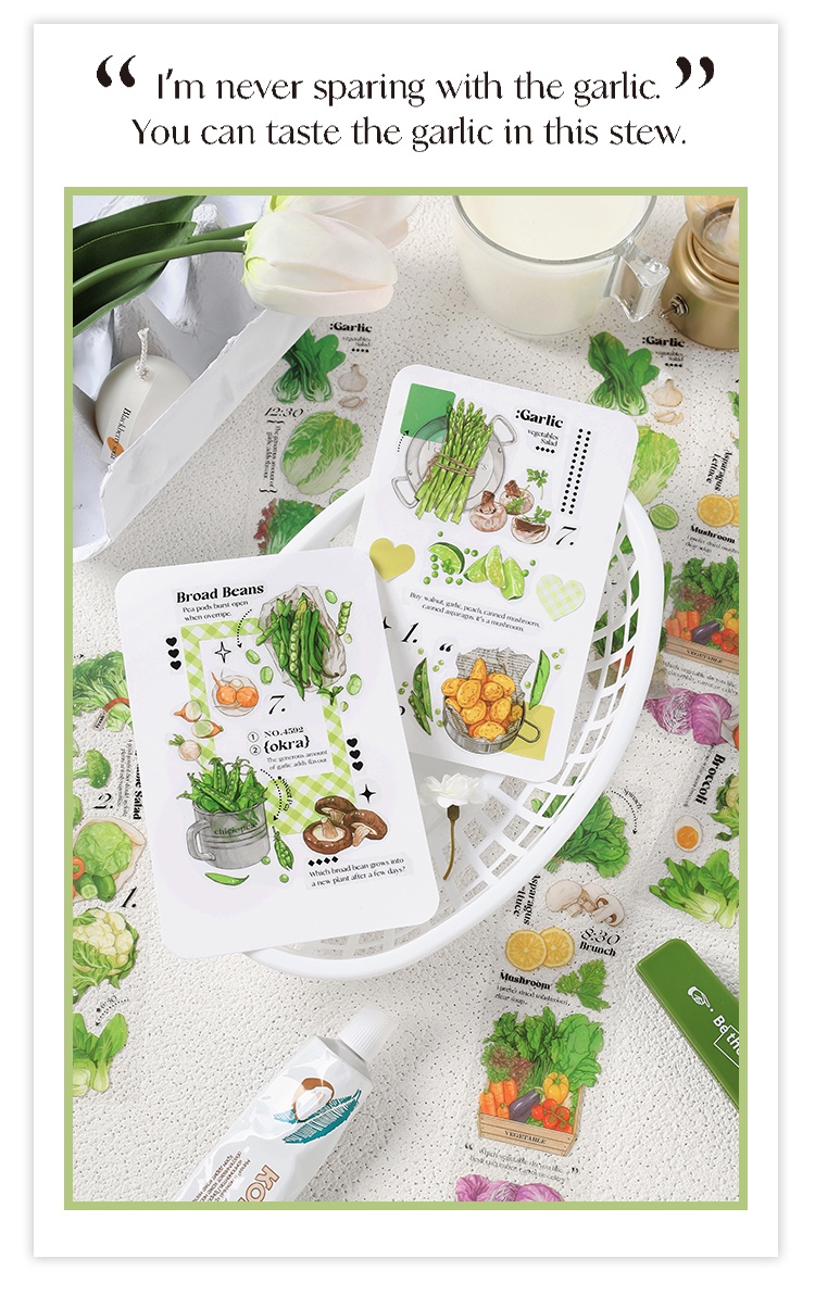IFM Day & Night Kitchen & Love Series Vegetables PET Deco Stickers ...