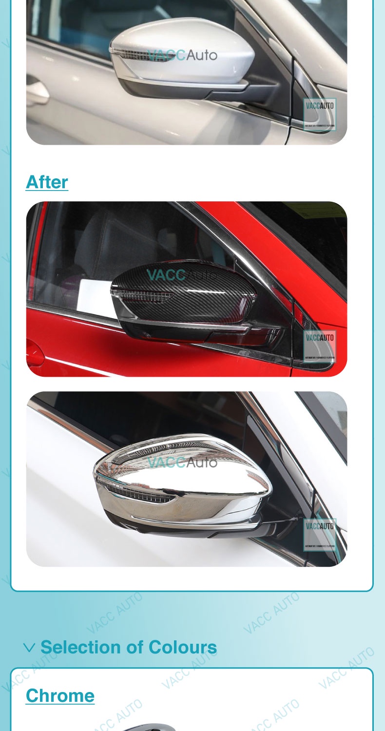 Proton X50 Side Mirror Chrome Chrome/Carbon Side Rearview Mirror Wing ...