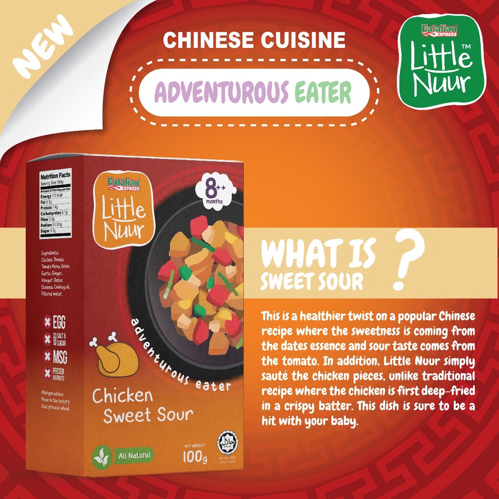 Little Nuur Lauk Baby Assorted Flavor 100g Baby 8M+ Chinese Indian ...