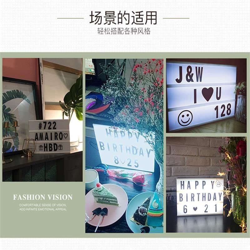 Led Box Light Box Message Box Letter Box Led Alphabet Light Cinema ...