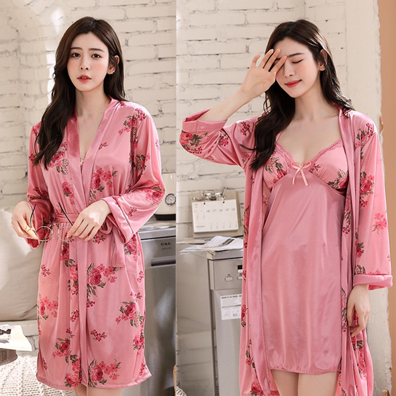  MELDVDIB Pajamas for Women 2 Piece Sexy Lingerie Robe