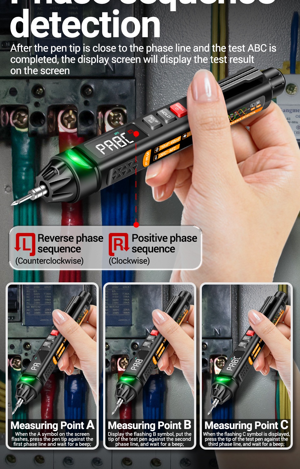 ANENG A3009 Pen Type Multimeter Intelligent Voice Broadcast Pen Tester ...