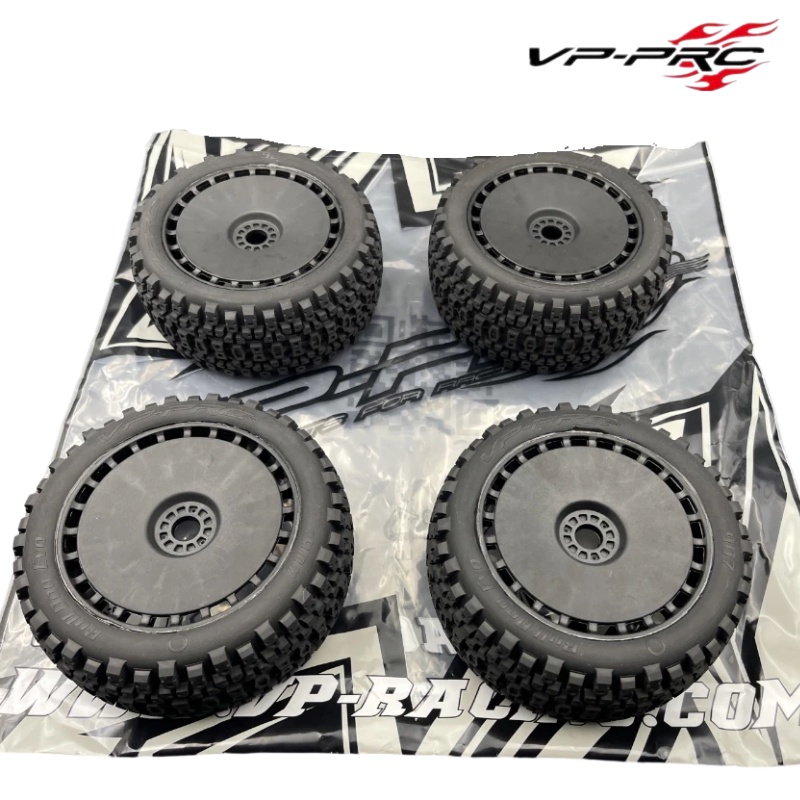 VP PRO 4PC 1/8 Truggy Tire Recreational All Glue Medium Hard 17mm Nut ...