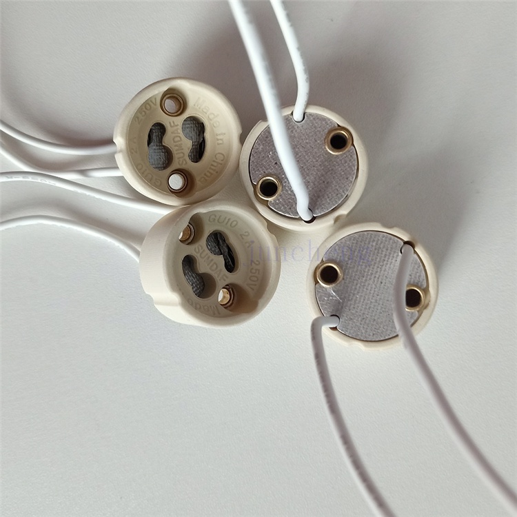 MR16 Gu10 Wire Connector Halogen LED Bulbs Holder Base Lamp Socket ...