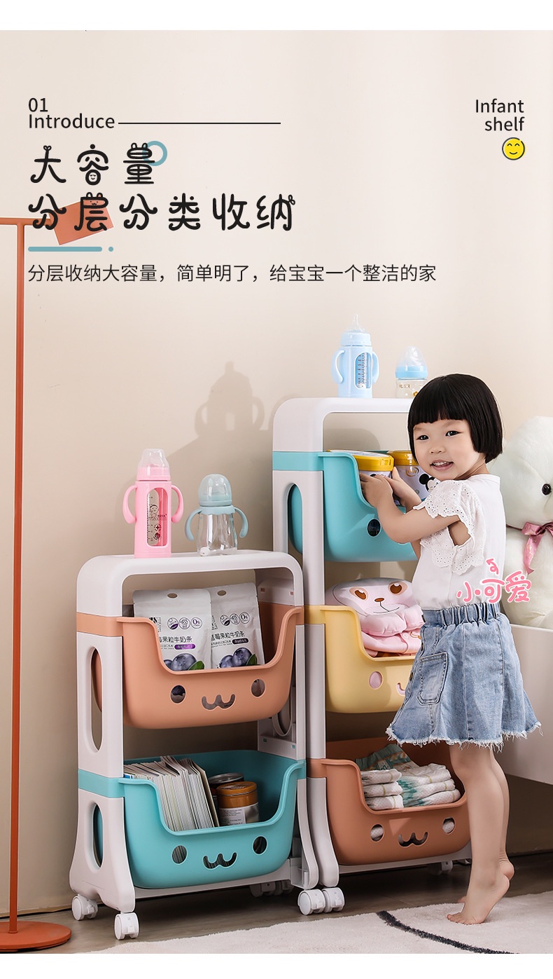 Multipurpose Children Storage Rack Rak Kanak-Kanak Cartoon Storage Rack ...
