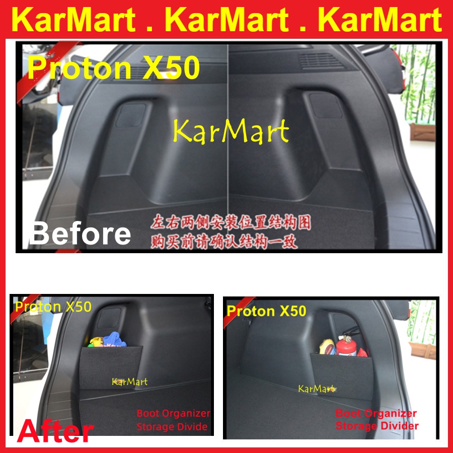 Proton X50 Boot Organizer Storage Box Divider Compartment Container ...