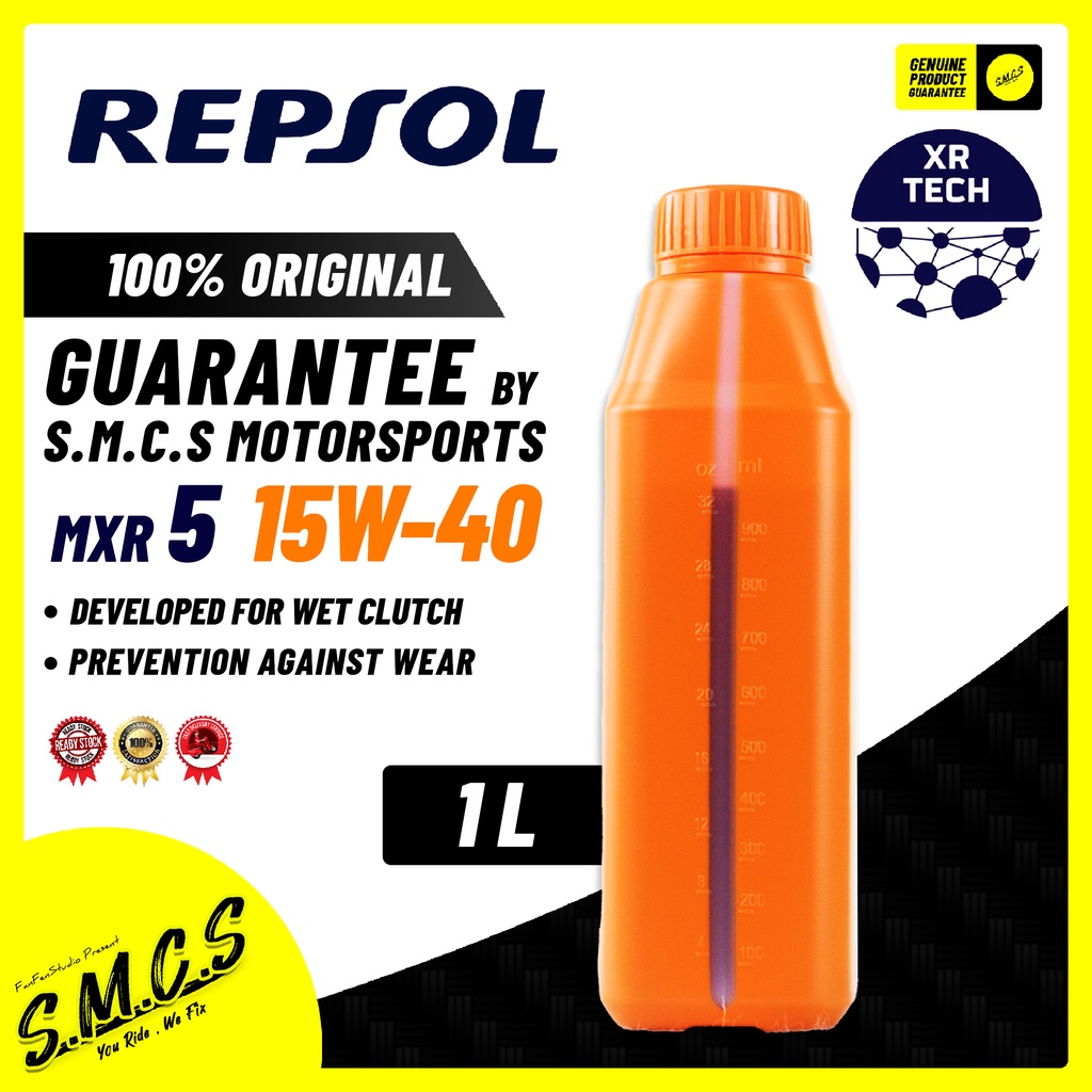 REPSOL 4T 15W40 MXR 5 [NEW] 1L XR Tech MCO ACTION SERIES 100%ORIGINAL ...