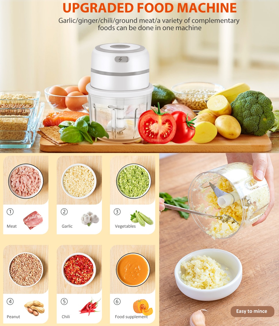 Aicook x Maidronic 300ml Wireless Glass Electric Chopper Meat Grinder