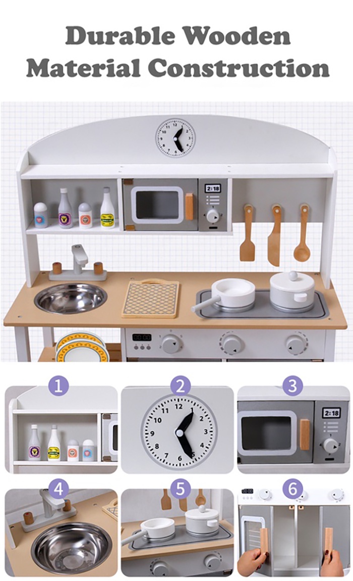 TKB-25 Japanese design Kitchen Toys Pretend Play Kids Kitchen Wooden ...