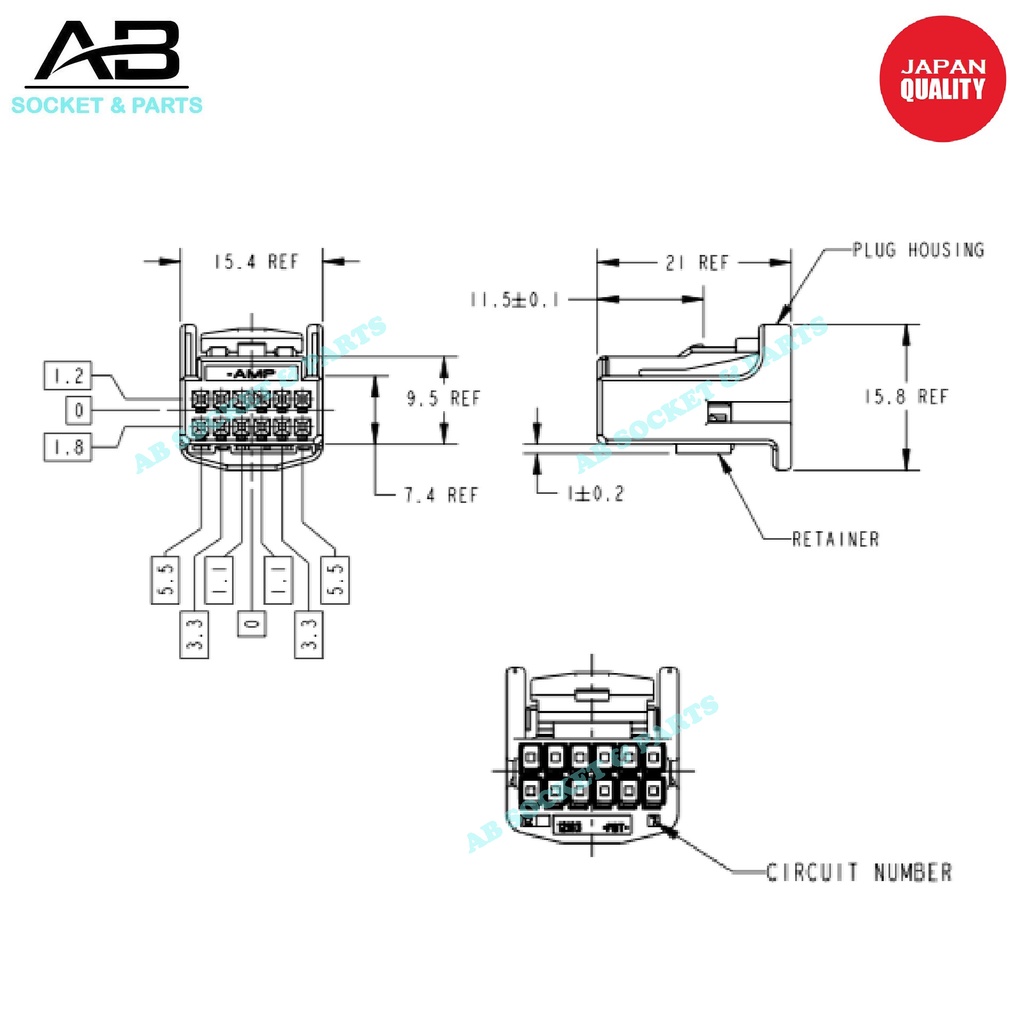 12 Pin Clock Spring Socket Connector | Shopee Malaysia