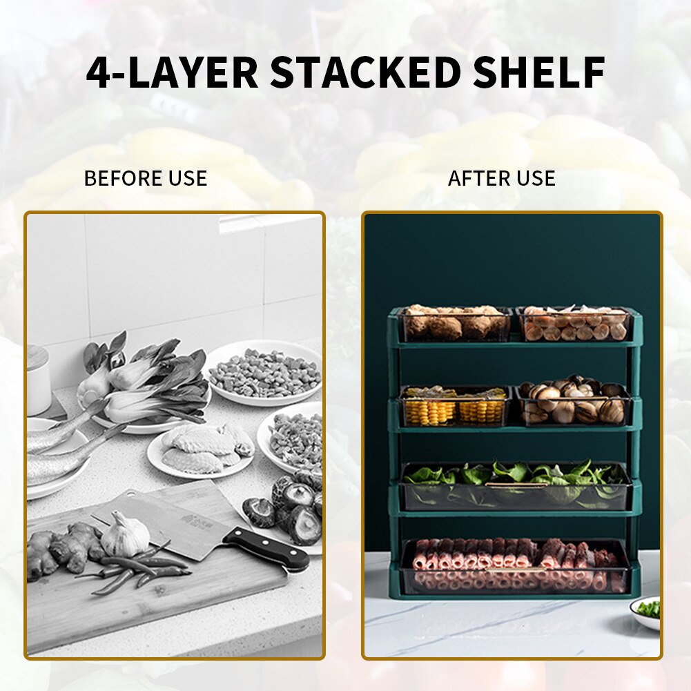HP FC009 Stackable Food Plate Rack Food Serving Food Organizer Dinning ...