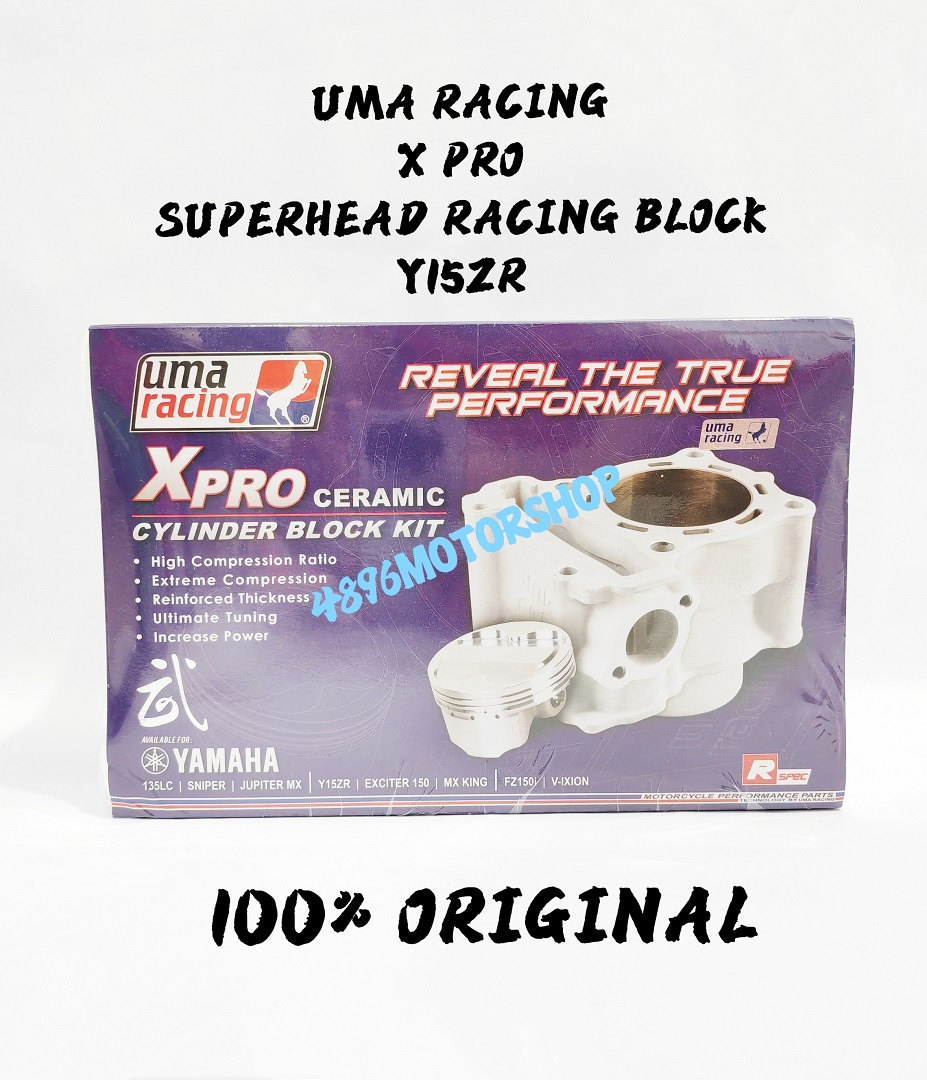 UMA RACING Y15ZR Y15 LC1 135 65MM X PRO CERAMIC SUPERHEAD SUPER HEAD ...
