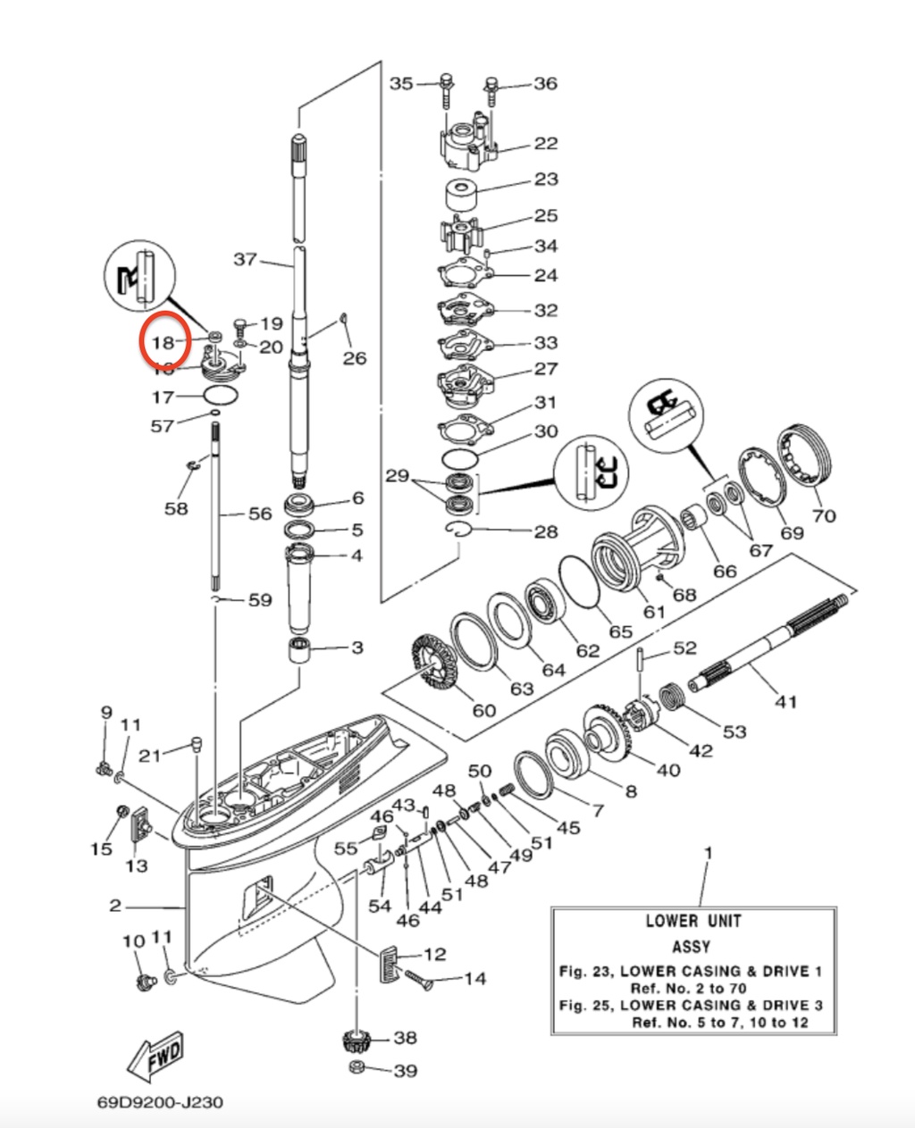 Lower Unit Gearcase Oil Seal Kit For Mercury Outboard F8 F9.9 F10 F15