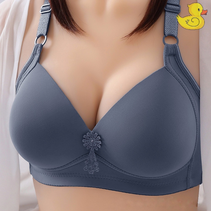 Ready stock)Women bra 40-46 D cup wired bra Plus Size Ladies bra half cup  baju dalam wanita 1599