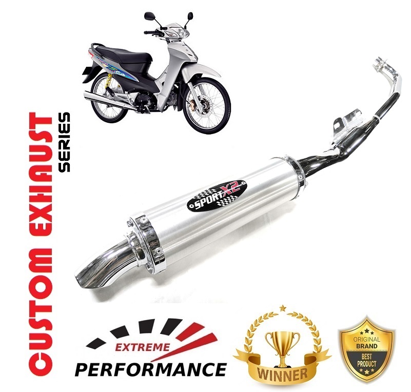 HONDA WAVE 100 WAVE100 SPORT X2 RACING OPEN EXHAUST EPOWER MUFFLER ...