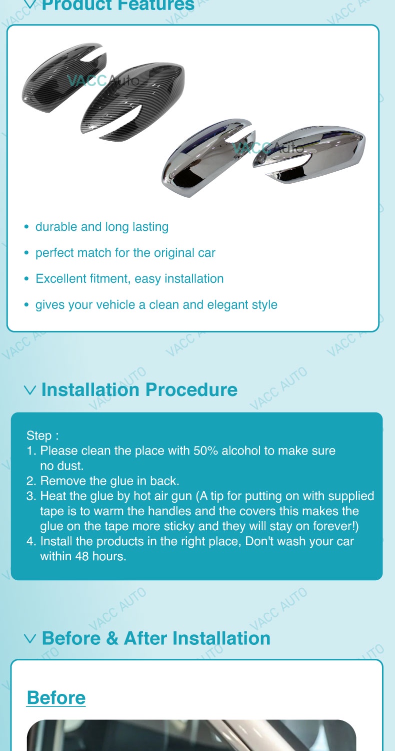 Proton X50 Side Mirror Chrome Chrome/Carbon Side Rearview Mirror Wing ...