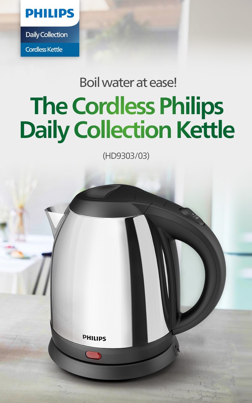 Home & Kitchen Philips Electric Kettle 1.2 L With Stainless Steel Body 1800  Watt