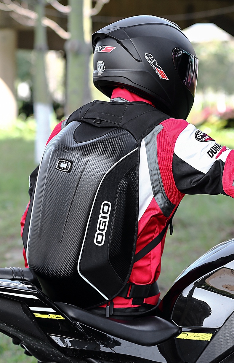 OGIO Brand Carbon Fiber Motorcycle Bag Moto Waterproof Hard Shell Motorcycle Backpack Multifunction Computer Shoulder Helmet Bag OGIO B90 Shopee Malaysia