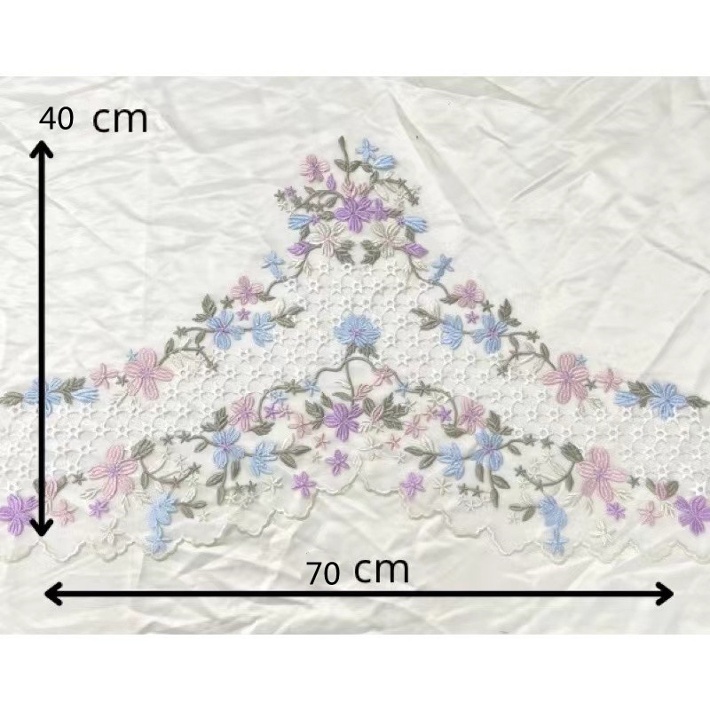 Sewing Lace Fabrics 1 pcs Colors Embroidery Flower Large Lace Applique ...