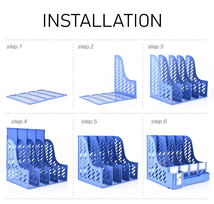 (CY6499) 4 Layer Document File Organizer with Stationery Holder Pen ...