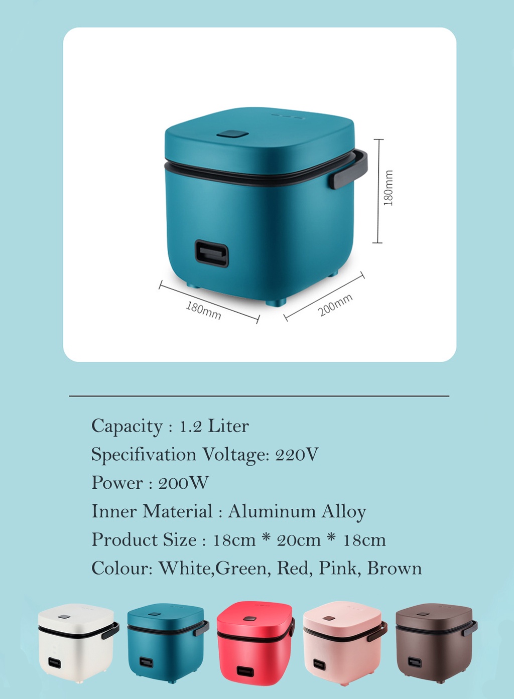 MIKAZE - MINI RICE COOKER Rice Cooker European Electric Cooker 迷你电饭煲 ...