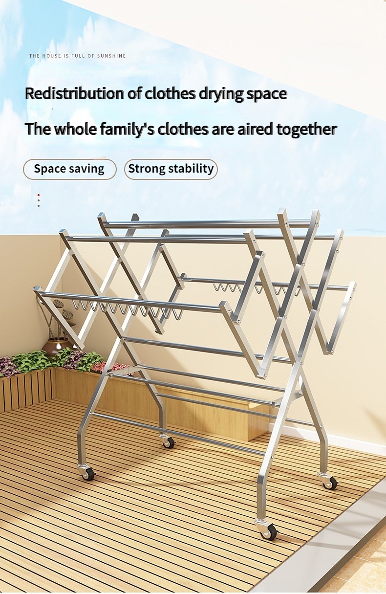 HOUSEHOLD CLOTHES HANGER #SINGLE #DOUBLE POLE/ DRYING RACK (RAK PENYIDAI  BAJU)