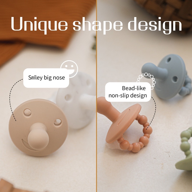 Baby Silicone smiley face pacifier Soother Pacifier Bpa Free Soft ...
