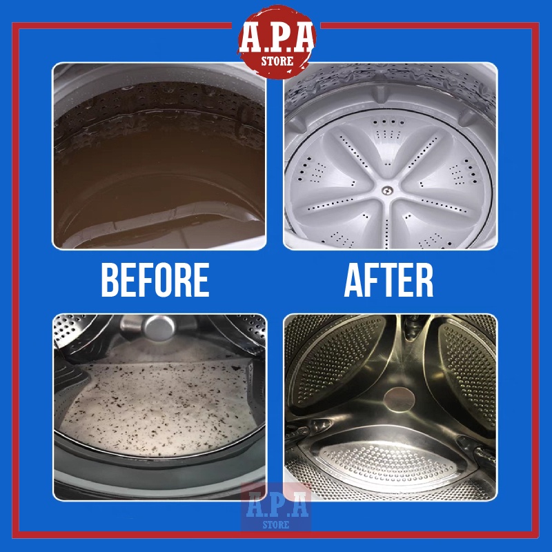APA Washing Machine Drum Tub Cleaner Powder Descale Deep Cleaning ...