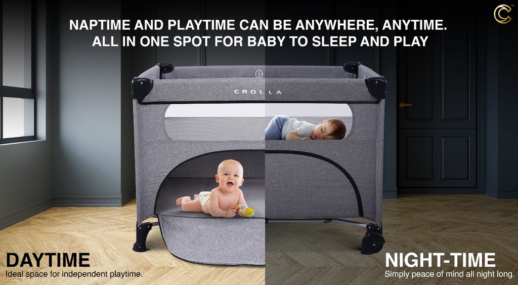 (FREE Shipping) Crolla Premium Ally / Ally Bedside Baby Cot / Travel
