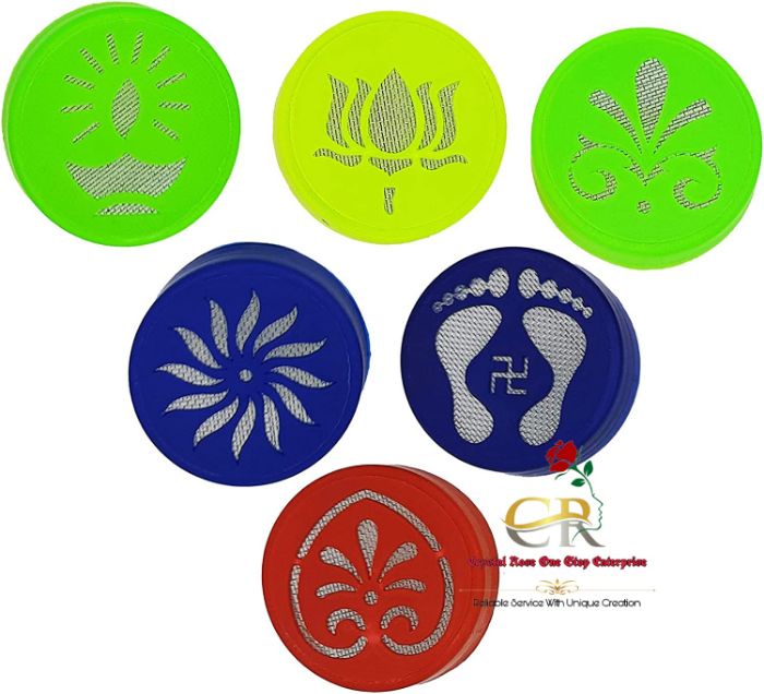 Plastic Bottle Filler Stamp, Different Pattern Design Rangoli Making ...
