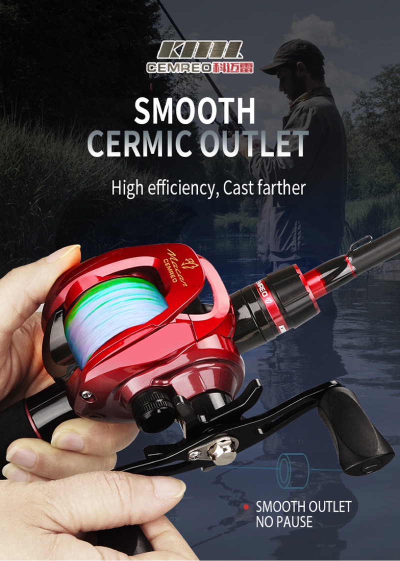 CEMREO Casting Fishing Reel Universal/Shallow Spool 9kg Drag Power