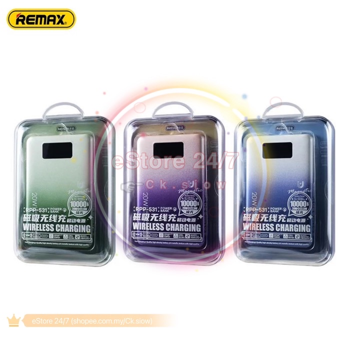 Remax RPP 531 525 Transparent Powerbank 22.5W 20W 15W Mini Wireless ...