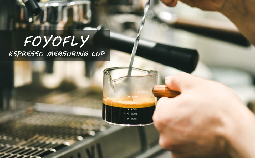 Espresso Measuring Cup Shot Glasses (40ml, 75ml) Measure Cup for ...