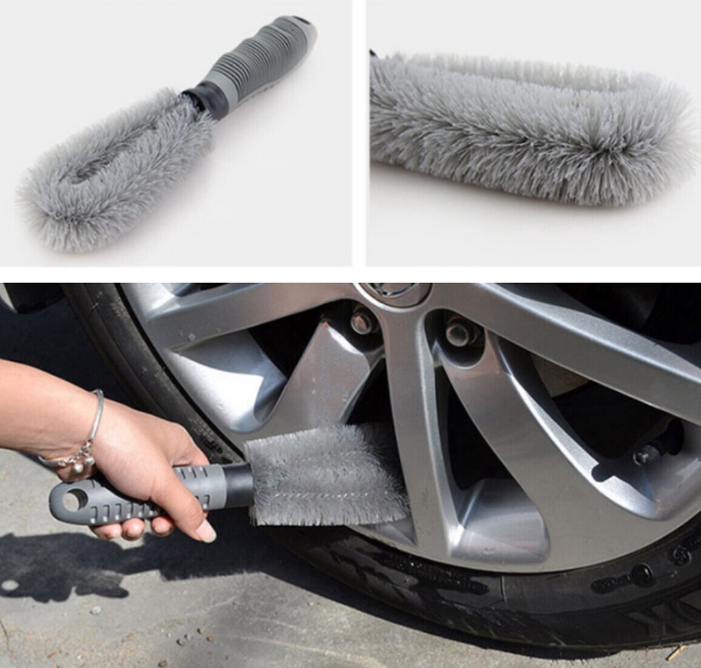 Car Alloy Wheel Cleaning Brush Tyre Rim Scrubbing Brush Cleaning Tools ...