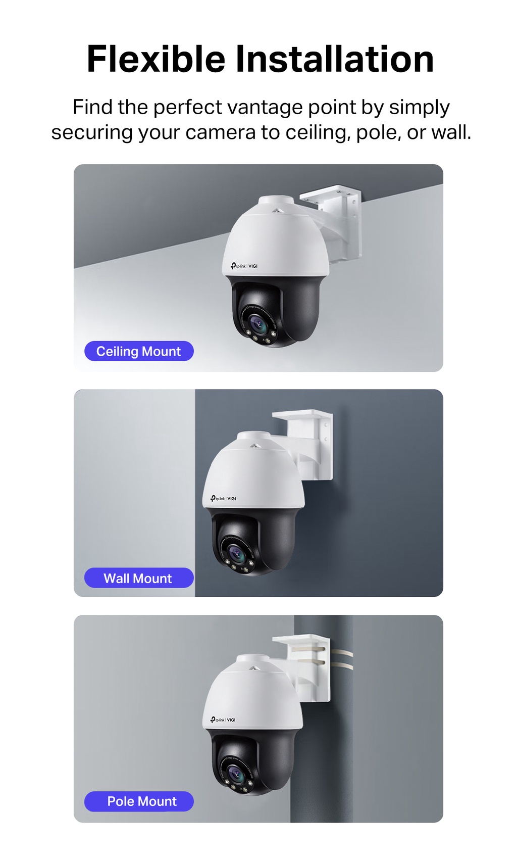 TP-Link 4MP AI CCTV VIGI C540 & C540-W - Outdoor Pan Tilt Full-Color ...