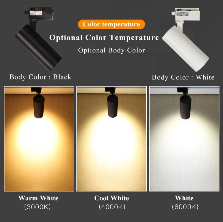 READY STOCK 15W-20W Set 2-4 Light + 1Track lampu LED COB Lens Track ...