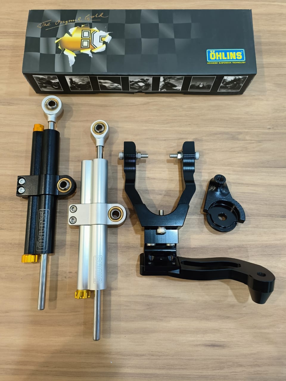 Ohlins Damper Bracket Rxz Rx-z Yamaha Steering Stabilizer Black Silver ...