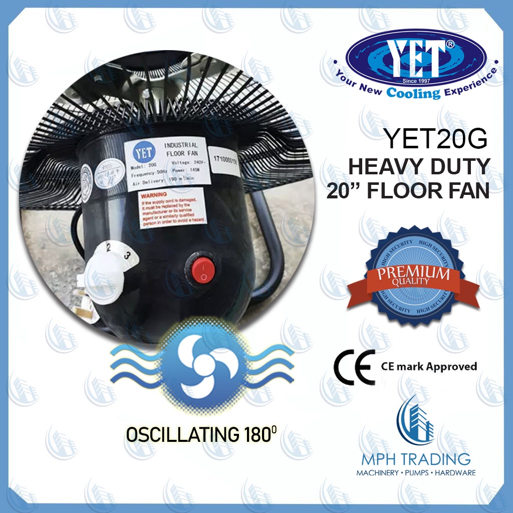 YET 20G Industrial Floor Fan Oscillating Industrial Floor Fan (Motor ...