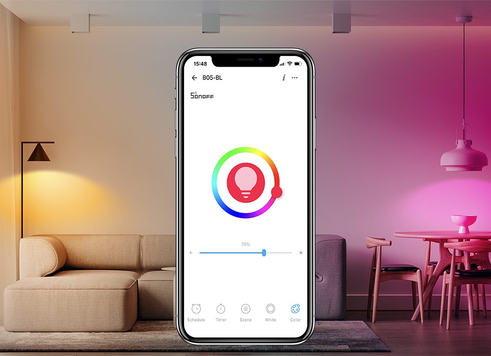 SONOFF B02/B05-BL WiFi Smart Light Bulb E27 RGB LED Lamp Colorful Warm ...