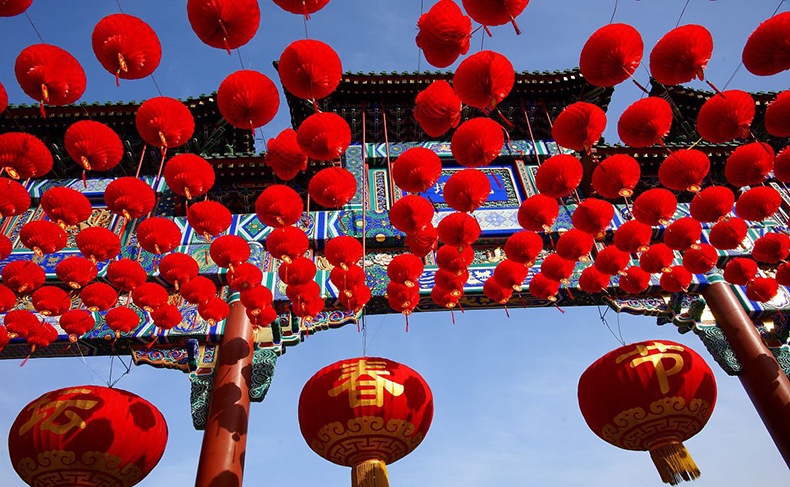 (8 Sizes) 1pc Chinese New Year CNY Decoration Red Paper Lanterns ...