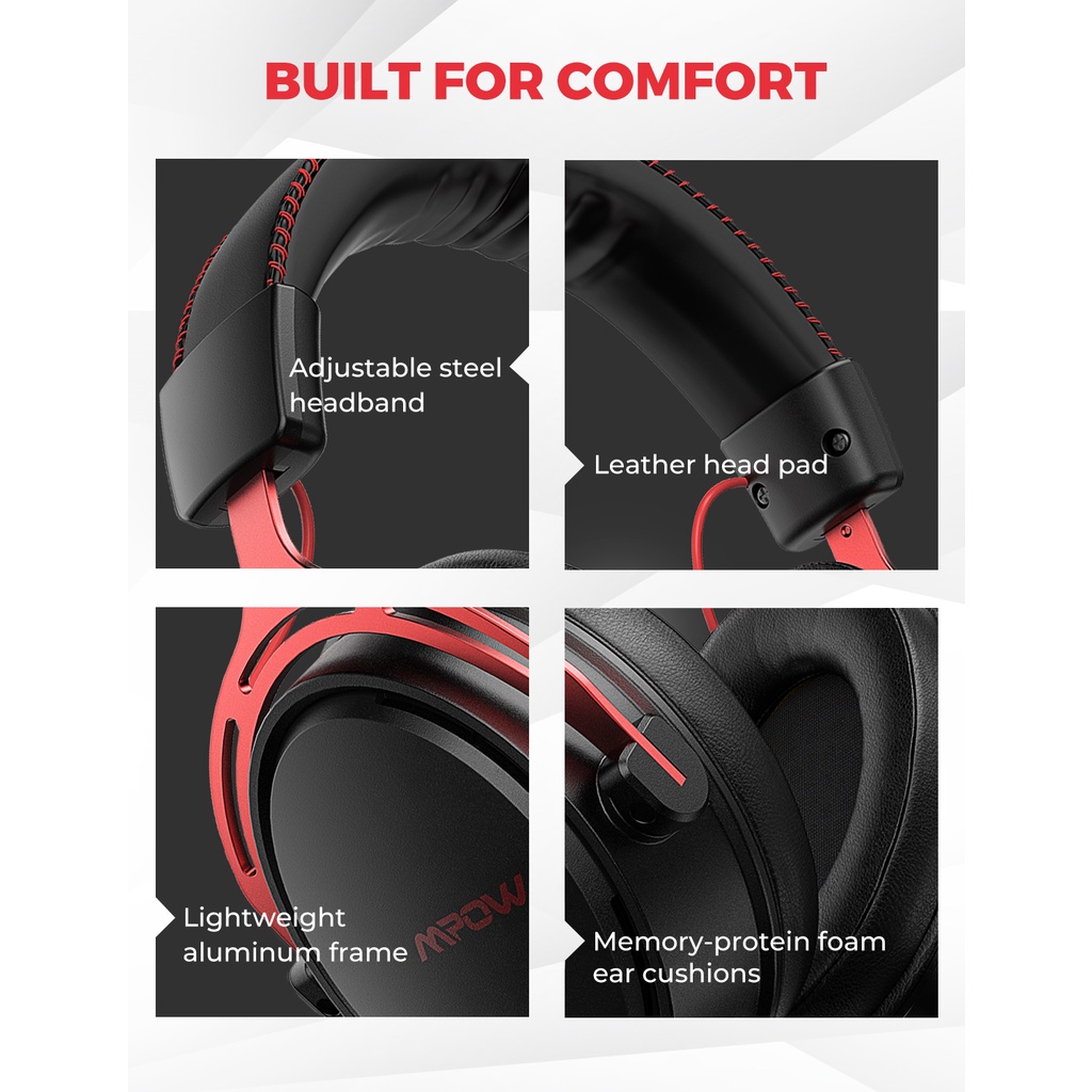 Mpow Air Pro 2.4G Wireless Gaming Headphone 7.1 Surround Sound