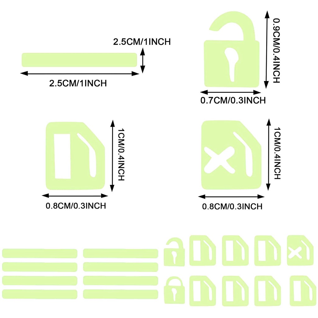 [Ready Stock] Luminous Car Door Window Lift Button Sticker Fluorescent ...