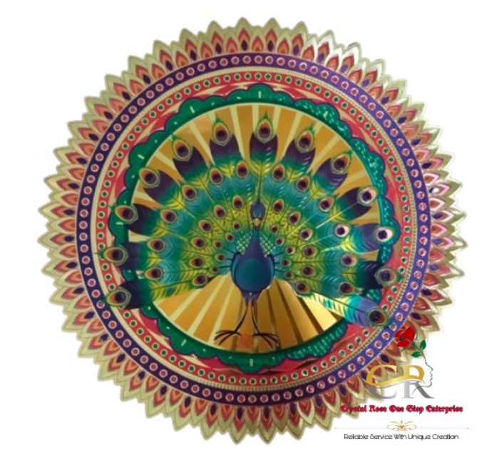 3D Rangoli Sticker Gold Foil & Glossy For Your Home Decor (Waterproof ...