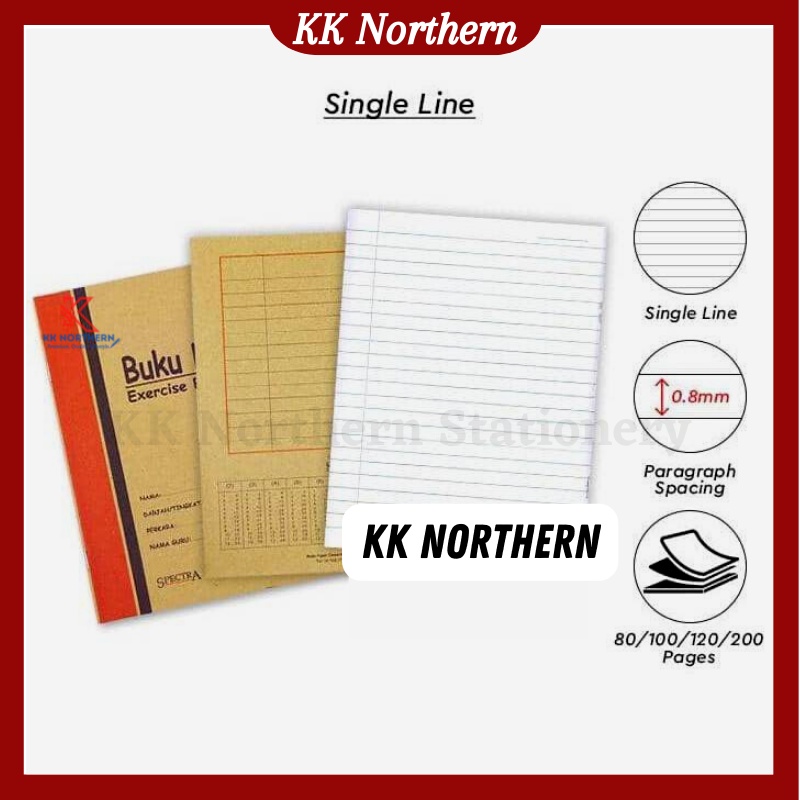 Exercise Book Buku Latihan Buku Tulis Sekolah Latihan Single Line 80 ...